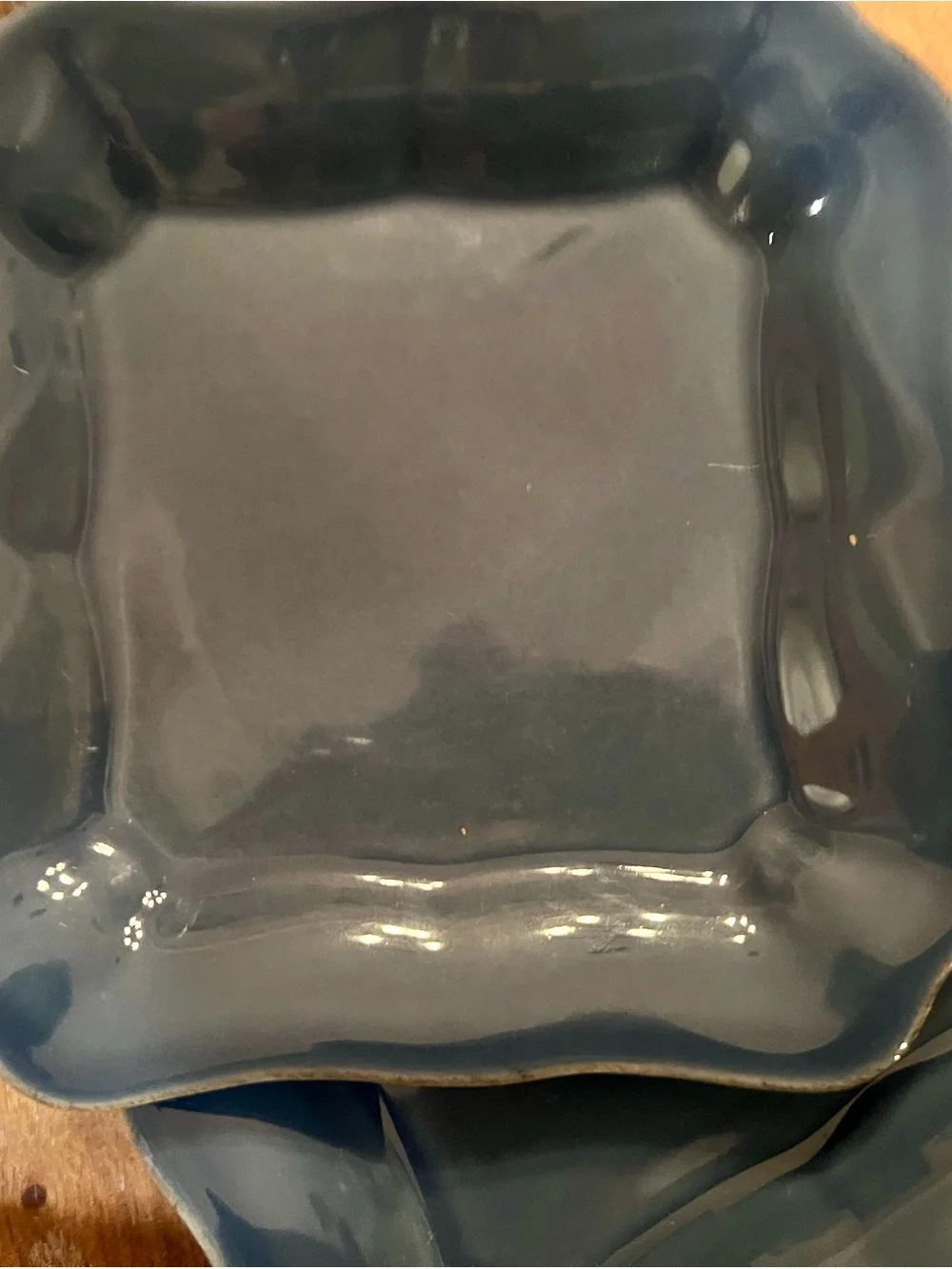Pottery Barn Blue and Seafoam Cambria Glazed Scalloped Appetizer plates